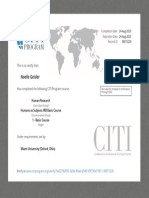 Citiprogram Certificate