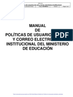 Des Man 02 Políticas de Usuarios de Red y Correo Electrónico Institucional Del Mineduc