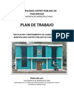 Plan de Trabajo Infraestructura Municipio
