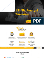 Marketing Analyst Overview (7 Sep 2019)