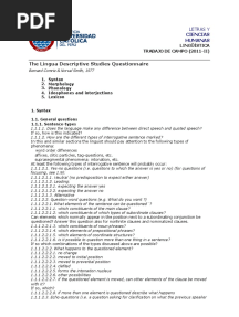 The Lingua Descriptive Studies Questionnaire by Bernard Comrie & Norval Smith