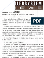 Hoja Arrancada de Un Puesto de Noticia. Bliss Devastado