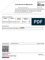 Ampliación de Solicitud de Residencia Temporal en Trámite: Servicio Nacional de Migraciones