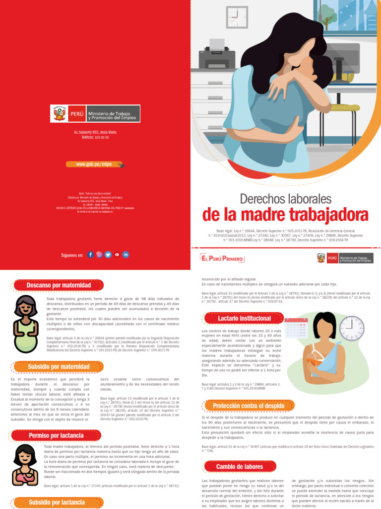 Derechos de Madres Trabajadoras en Perú | PDF | Amamantamiento | El ...