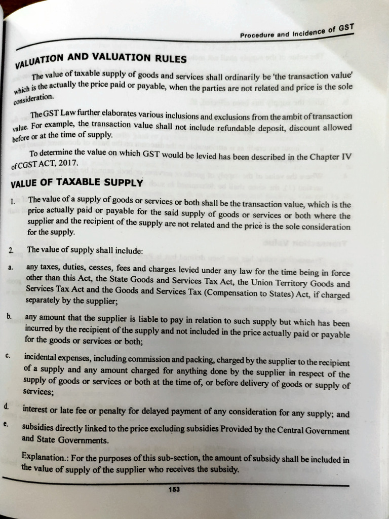 UNIT 2 (5) Valuation Rules PDF Taxes Valuation (Finance)