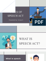 Types of Speech Act: Presented By: Group 6