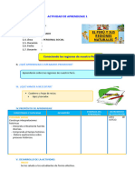 D1 A2 SESION PS. Conociendo Las Regiones de Nuestro Perú.