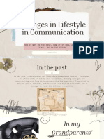 Changes in Lifestyle in Communication