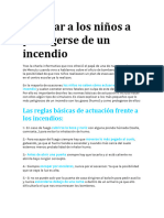 Enseñar A Los Niños A Protegerse de Un Incendio