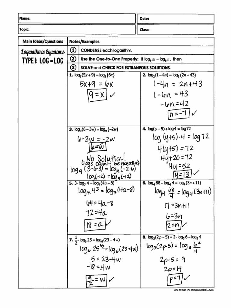 Lesson+7 4+Notes+Answer+Key | PDF
