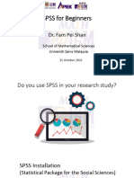 SPSS For Beginners 220925