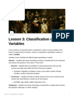 Classification of Variables