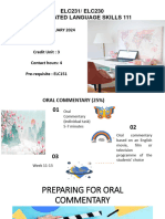 Elc231 Oral Commentary Guidelines - Week 2