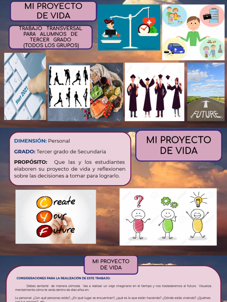 Proyecto de Vida para Secundaria | PDF | Crecimiento personal y profesional