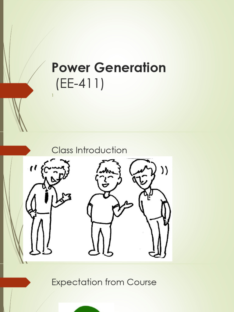 PG Lectures PDF Power Station Electricity Generation