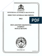 Declaration Definitive Dimpot Sur Le Revenu