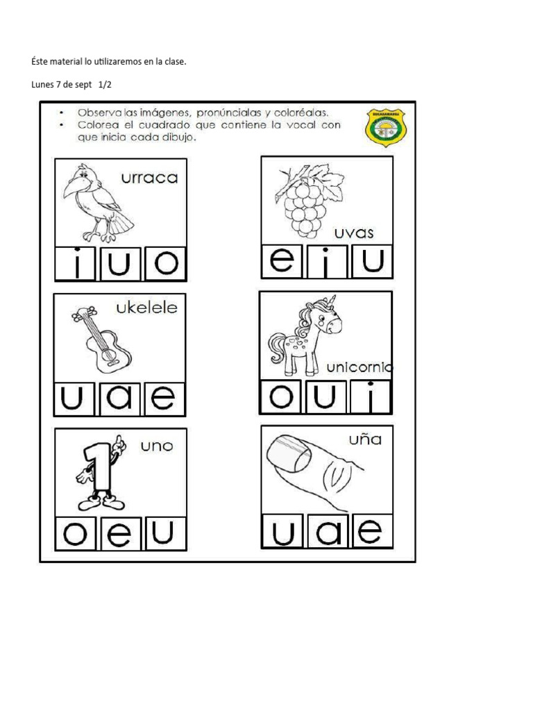 3.-Material para Imprimir ESP.7 Al 11 Sept Esp. | PDF | Artes del ...