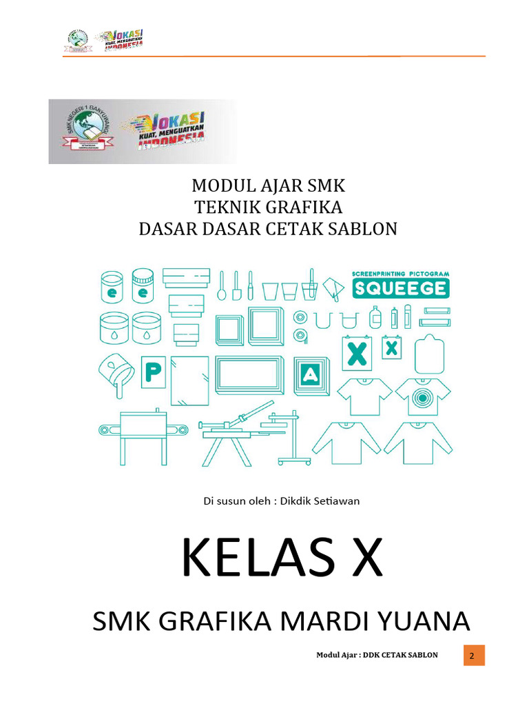Modul Ajar DDK Cetak Sablon Kelas XI | PDF | Seni