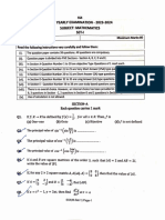 Maths Half Yearly Paper