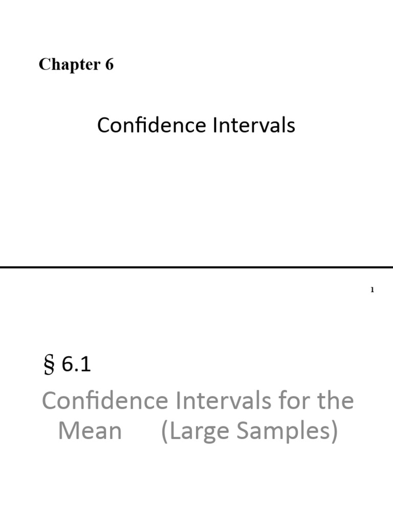 Confidence Intervals for Mean Estimation | PDF | Errors And Residuals ...