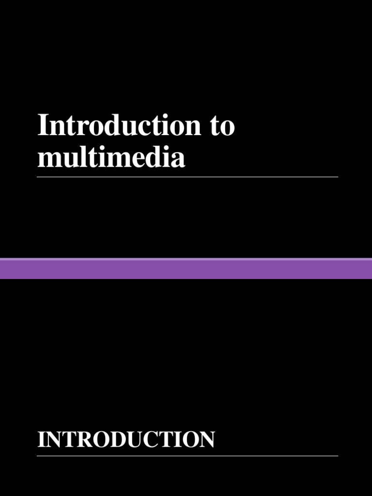 Introduction To Multimedia PDF