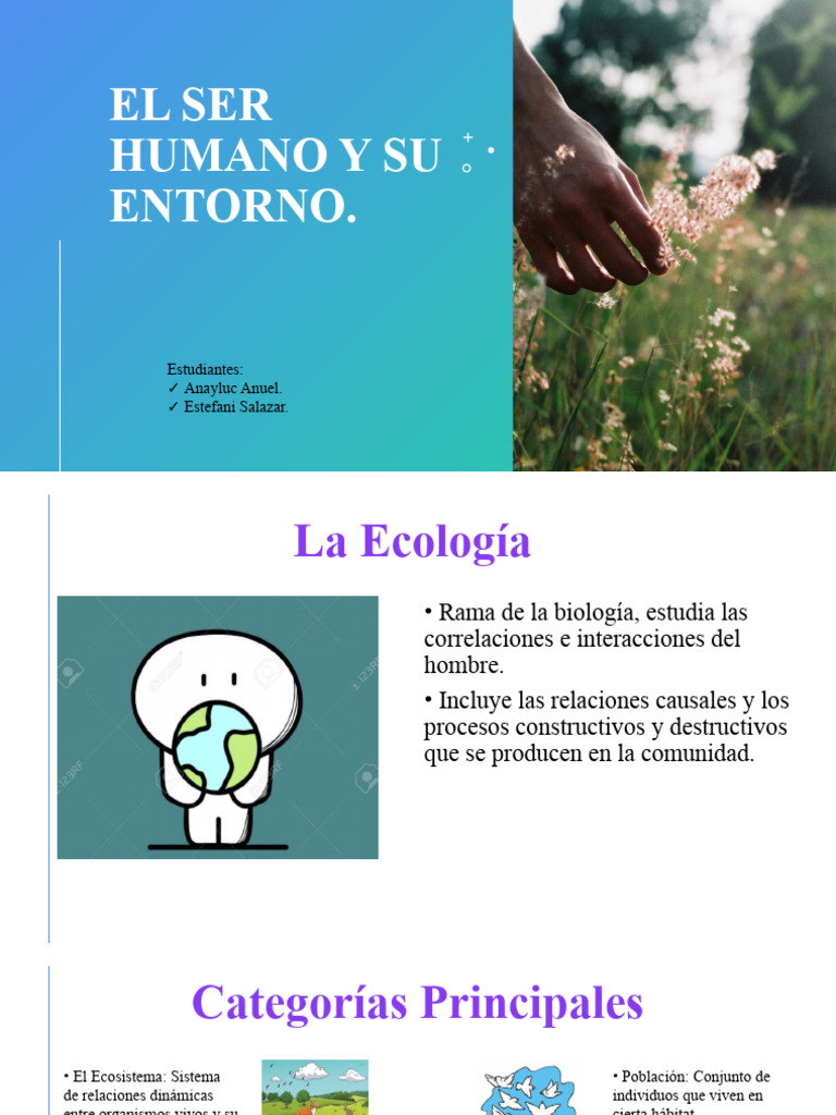 Ecología y el ser humano en su entorno | PDF