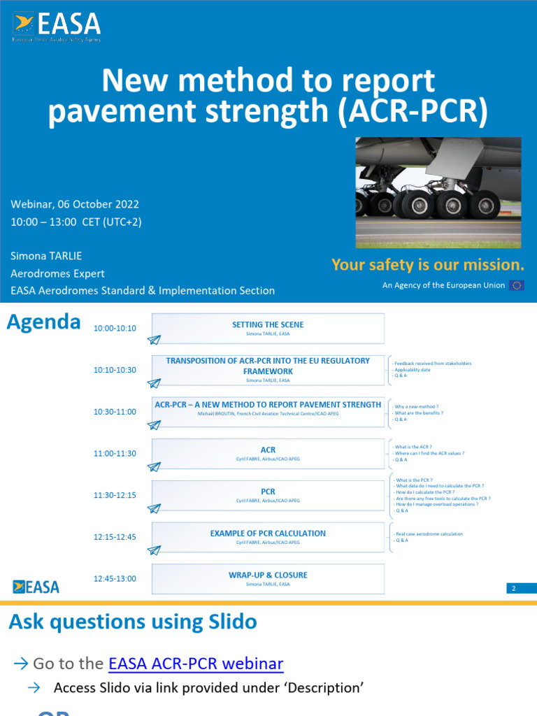 Easa Acr Pcr Webinar Presentations Pdf