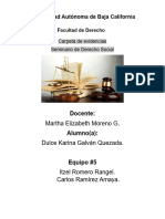 Seminario de Derecho Social Carpeta de Evidencias.