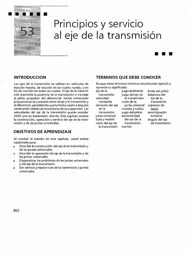 3.1 Eje Cardan de La Transmision | PDF | Eje | Engranaje