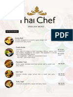 Thai Chef - English Menu