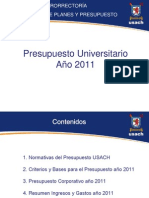 presentacionpresupuestousach2011-110506100207-phpapp01