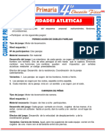 Actividades Atleticas para Cuarto de Primaria