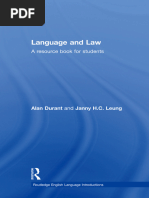 LANGUAGE AND LAW - A Resource Book For Students