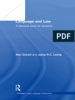 LANGUAGE AND LAW - A Resource Book For Students