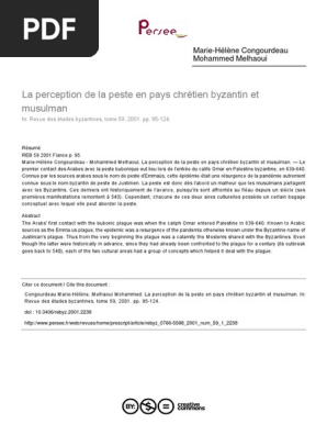 Marie Hélène Congourdeau Mohammed Melhaoui La Perception De
