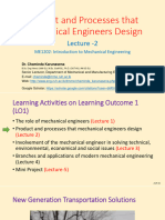 Lecture 2 - Products and Processes Design by Mechanical Engineers