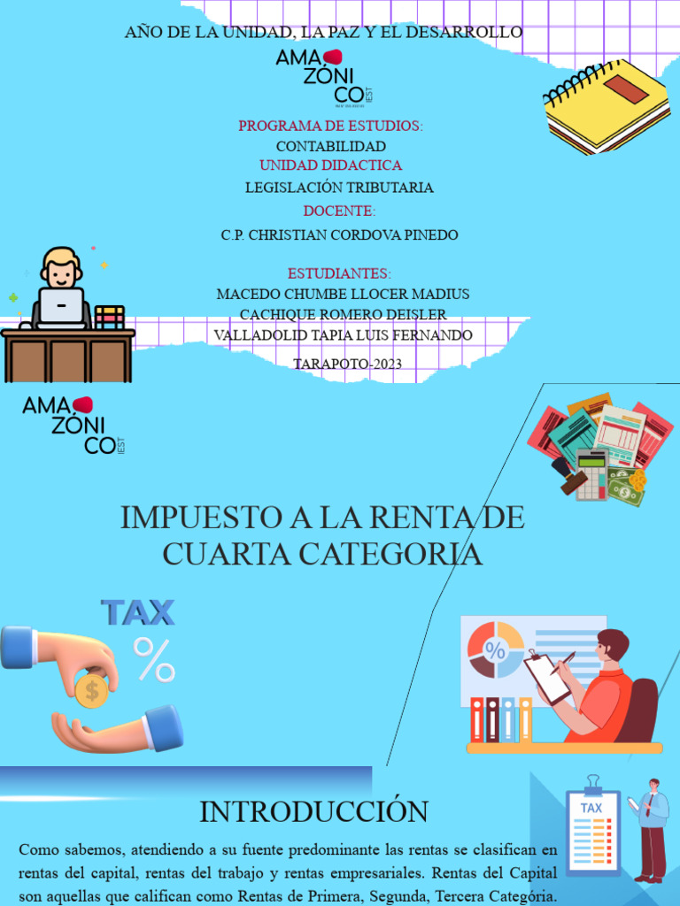 Impuesto A La Renta de Cuarta Categoría | PDF | Finanzas y dinero