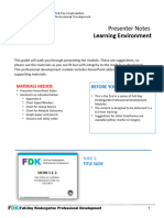 Presenternotes Learningenvironment