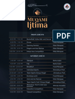 Muqami Ijtima Schedule - June 9, 10 & 11