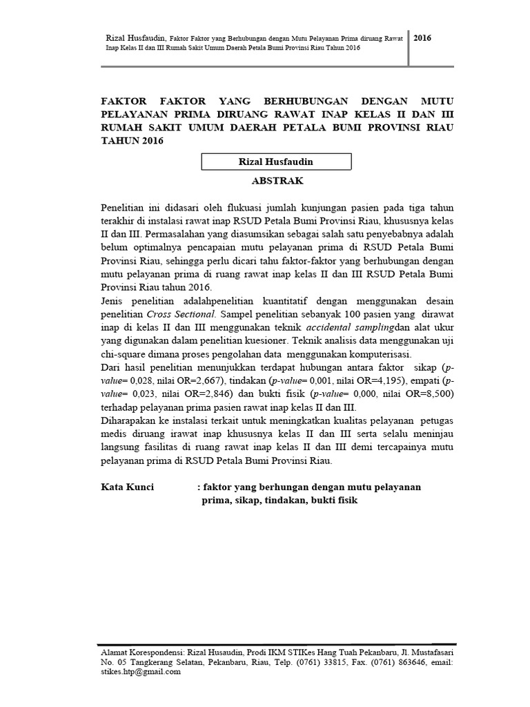 Jurnal Ilmu Kesehatan Masyarakat Pdf