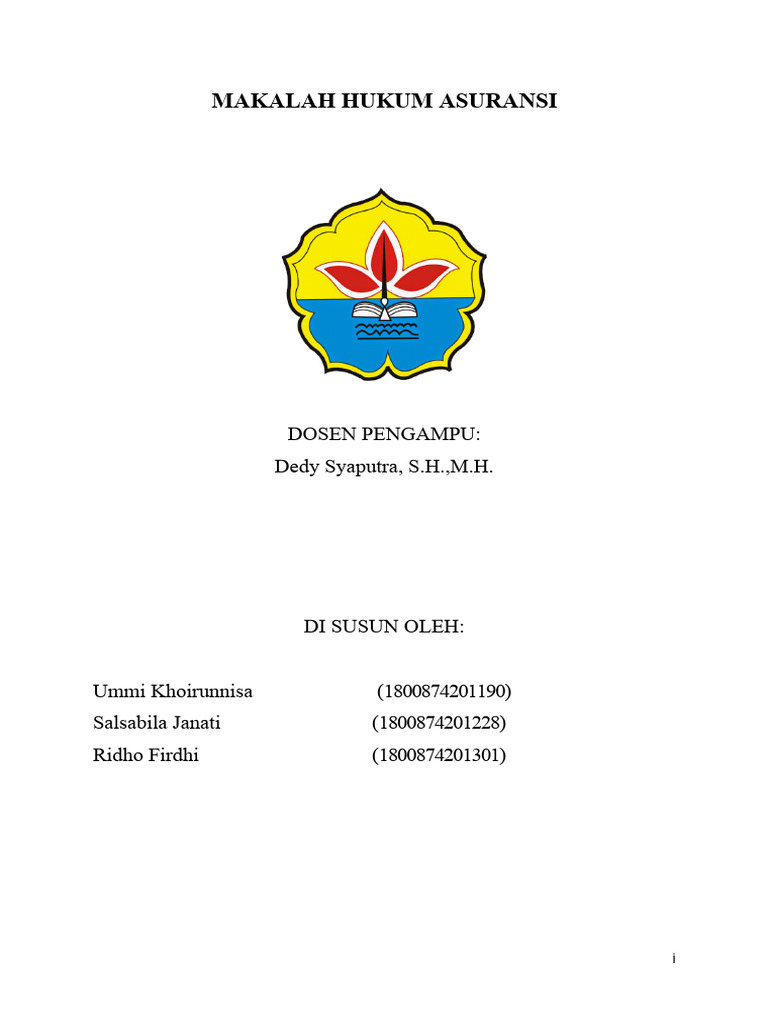 Makalah Asuransi 1 PDF