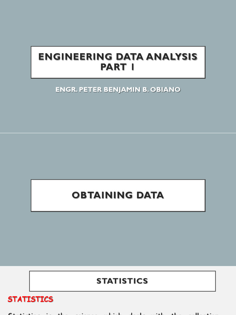 Engineering Data Analysis Part 1 23241stsem Notes | PDF | Probability ...
