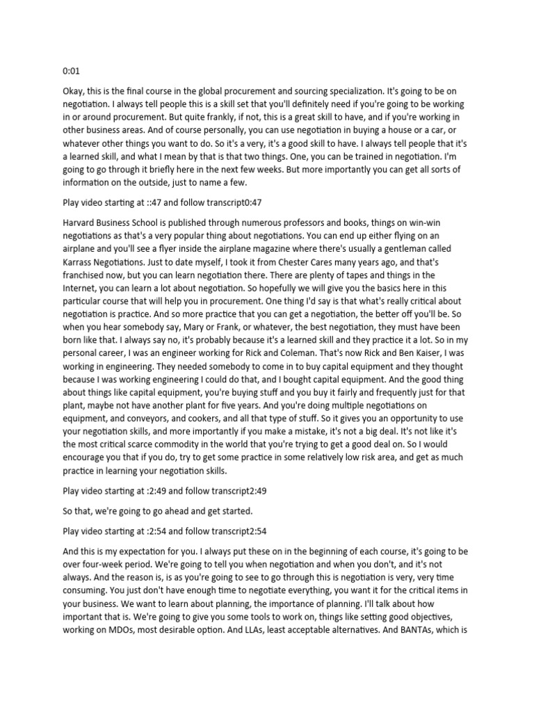 Negotiation Process | PDF | Negotiation | Procurement