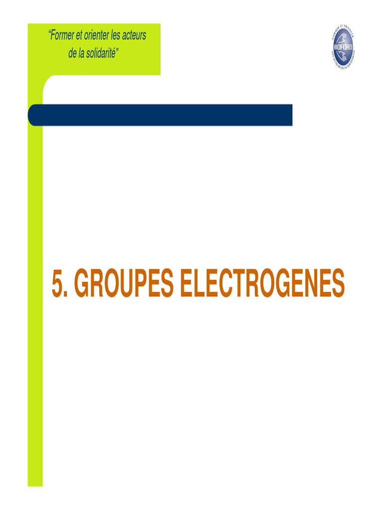 Critères de choix d'un groupe électrogène PDF Puissance (physique — free download