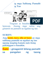 Paggamit NG Mga Salitang Pamalit Sa Ngalan NG Tao Tarpapel