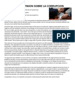 Articulo de Opinion Sobre La Corrupcion