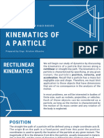 3 Kinematics of A Particle Rectilinear Motion