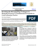 A Fundamental Prerequisite in Good Laboratory Practice Micropipette