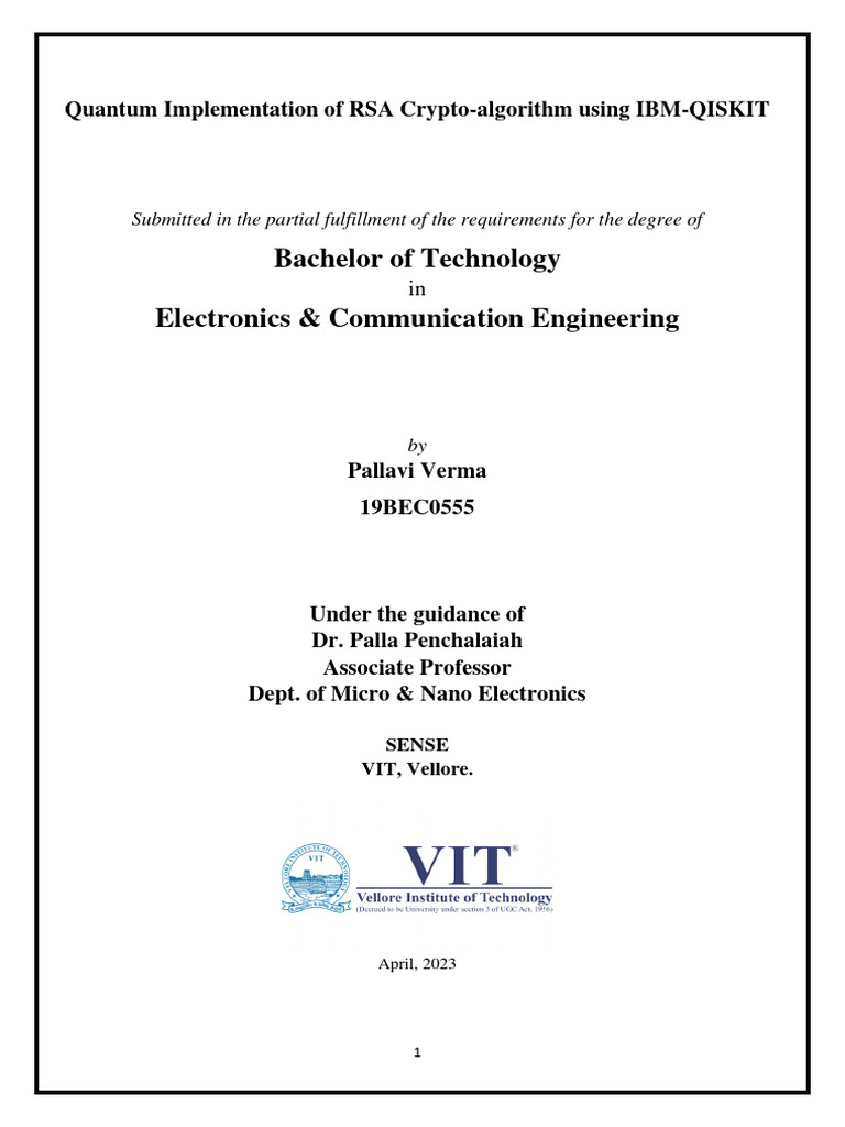 19BEC0555 - Capstone Project Report | PDF | Key (Cryptography ...
