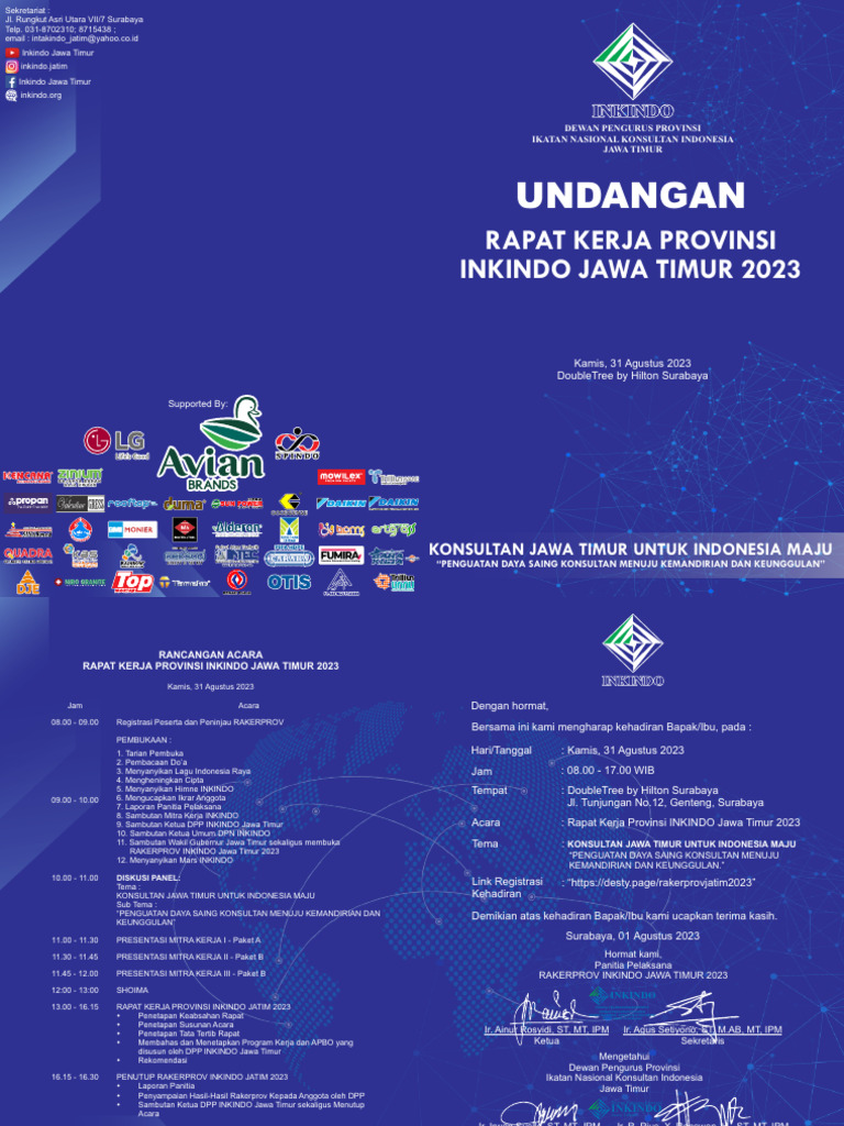 Rakerprov INKINDO Jatim 2023 | PDF